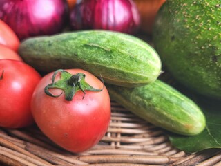 Vegetable of salad and avocado healthy food