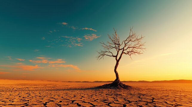 Desolate Landscape: Symbolic of Deforestation and Biodiversity Loss
