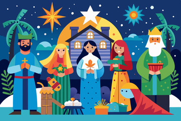 EDITABLE VECTOR ILLUSTRATION