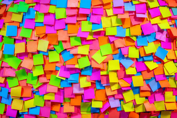 Colorful Sticky Note Wall.generative AI