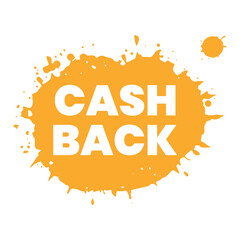 cash back writing on grunge style background