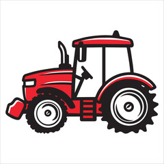 a cute tractor isolated - Construction Clipart Vector illustration 
