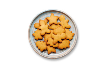 Gingerbread cookies on a plate