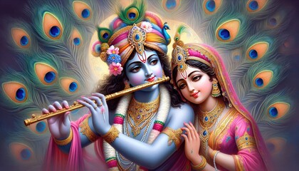 Krishna Playing the Flute 