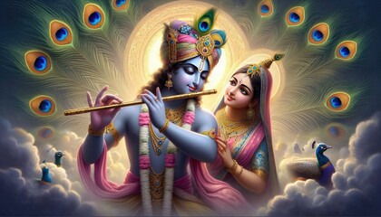 Krishna Playing the Flute 