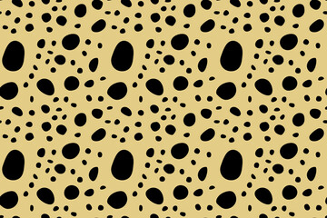 Small dash pattern. Seamless minimal dash pattern, small elements on yellow background.