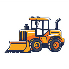 Naklejka premium Road repair Vehicle isolated - Construction Clipart Vector illustration 