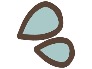 落書き風の焦る汗のイラスト素材