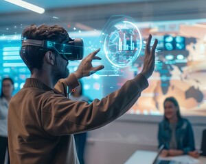 Teacher Conducts Virtual Classroom with Interactive Holograms to Engage Students Globally