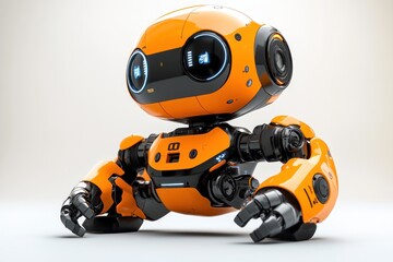 Orange Futuristic Robot