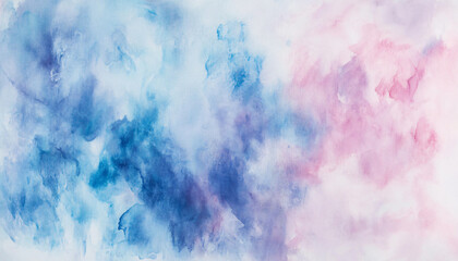 Fototapeta premium Soft, hand-painted watercolor strokes in calming blues, pinks, and purples, blending seamlessly into one another