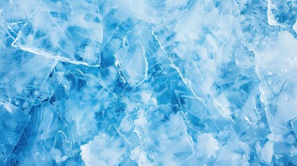 Obraz premium Blue ice texture background with geometric shapes