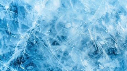 Obraz premium Blue ice texture background with geometric shapes