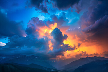 sunset in the clouds