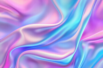 Obraz premium Smooth pink and blue satin fabric flowing and forming curves