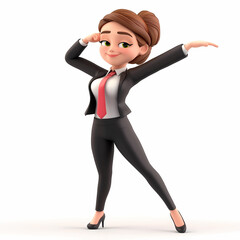 Motivational Cartoon Business Images for Increased Productivity and Team Spirit, generated ai