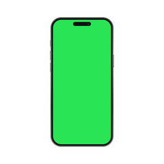 Realistic smartphone mockup. 3d smart phone front view on white background. Vector illustration