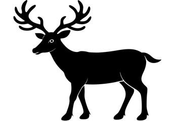 
Christmas deer vector, deer silhouette, deer icon

