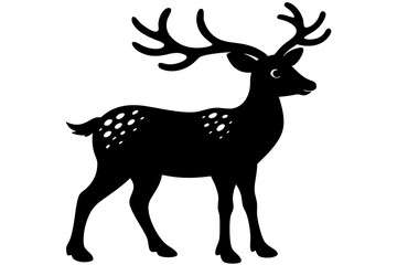 
Christmas deer vector, deer silhouette, deer icon
