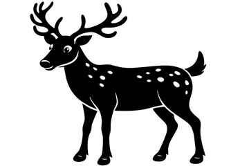 
Christmas deer vector, deer silhouette, deer icon
