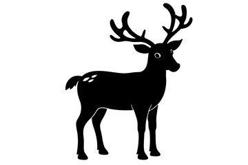 
Christmas deer vector, deer silhouette, deer icon
