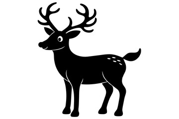 
Christmas deer vector, deer silhouette, deer icon
