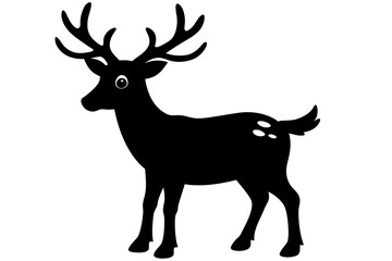 
Christmas deer vector, deer silhouette, deer icon
