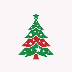  Christmases Tree Art Festival Illustration silhouette Vector