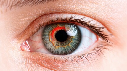 Close-Up of Colorful and Detailed Human Eye
