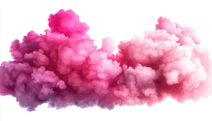 Fototapeta premium A soft and fluffy cloud formation, minimalistic design, vector illustration, isolated on white background