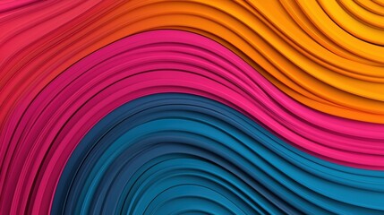 Obraz premium Colorful Abstract Waves in Vibrant Shades