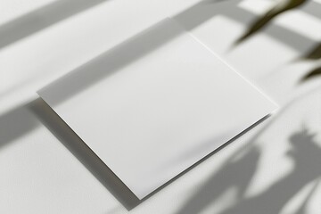 Paper A4 Mockup on White Background created with Generative AI
