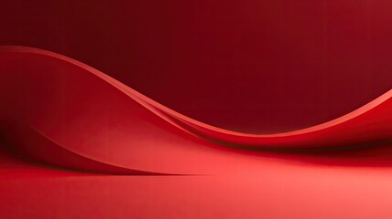 Obraz premium A rich red background with smooth, even lighting, providing a clean and bold space for product photography, branding, or creative designs.