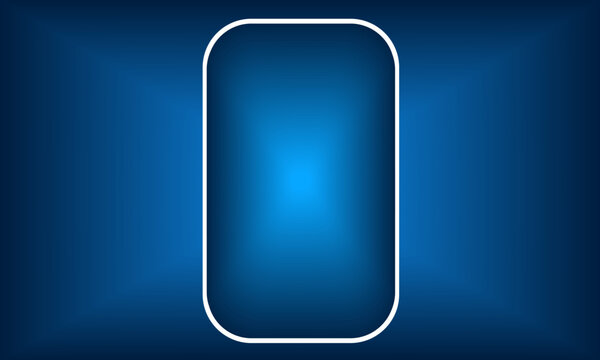 Blue Gradient Background with White Border. Minimalist Rounded Rectangle on Gradient Background. Blue Gradient frames Design for Digital Media. Versatile Abstract Background for Web and Mobile Apps
