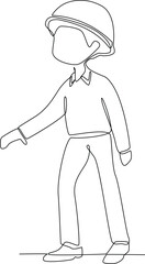 Simple continuous line drawing of rescue activity and attribute. Rescue minimalist concept.