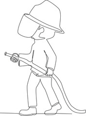 Simple continuous line drawing of rescue activity and attribute. Rescue minimalist concept.