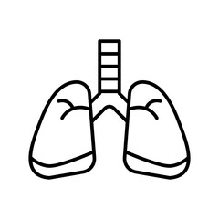 lungs line icon