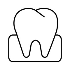tooth line icon