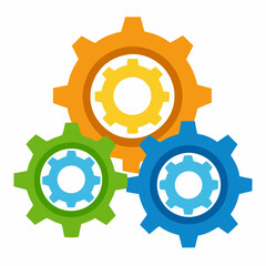 Operations Icon, Vector business , Gear logo icon Pro Vector , Three gears vector , Gear, Get this image for free VECTOR 