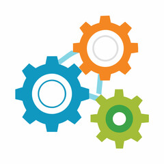 Operations Icon, Vector business , Gear logo icon Pro Vector , Three gears vector , Gear, Get this image for free VECTOR 