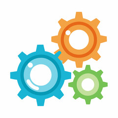 Operations Icon, Vector business , Gear logo icon Pro Vector , Three gears vector , Gear, Get this image for free VECTOR 