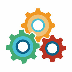 Operations Icon, Vector business , Gear logo icon Pro Vector , Three gears vector , Gear, Get this image for free VECTOR 