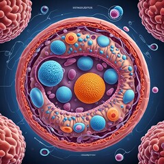 fractal background with flowers