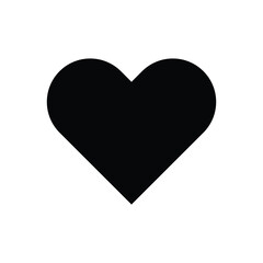 Heart Icon. Black Solid Icon