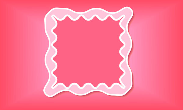 pink gradient background. children playground template. template design. Elegant Pink Frame Background. Minimalist Wavy Border Design. Modern wavy lines and White Frame. Simple art with White Border
