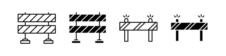 Roadblock icon set