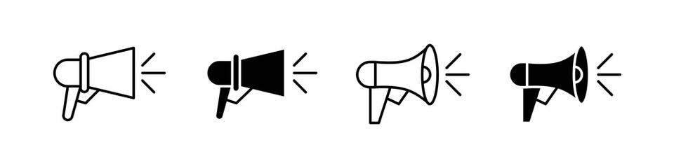 Megaphone icon set