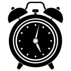 A clock that has the time as 12
Alarm Clock Silhouette Black and White Illustration Icon on Isolated White Background Suitable for Measuring Device, Alert, Time Icon Free Vector
Click to view u
