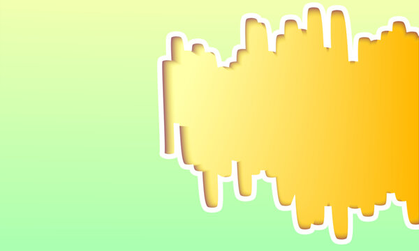 Abstract Yellow-Orange Gradient Blob on Green Background. Modern Gradient Blob with Jagged Edges. Creative Yellow-Orange Gradient Design Element. Abstract Gradient Blob for Web and Print Media
