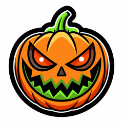 Halloween Themed Vector Design of Cute Anime Ghost with Pumpkin, Cute cartoon Halloween ghost with pumpkins , Spooky Halloween Logo Design and Wallpaper with Pumpkin on Black Background